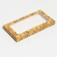 Коробка для шоколада, кондитерская упаковка, &laquo;С любовью&raquo;, с окном, 17.3 х 8.8 х 1.5 см