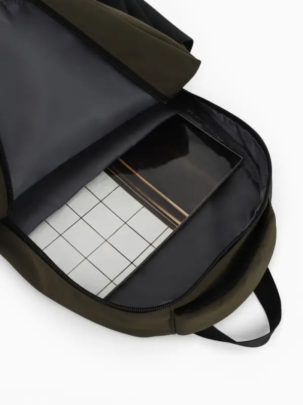 Рюкзак, 27*14*39 см, 2 отд 3н/карм, Комби, Водонепрон. дно, зеленый/черн