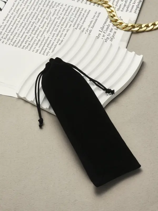 Мешочек подарочный, 6×18 см, чёрный Мешочек подарочный, 6×18 см, чёрный