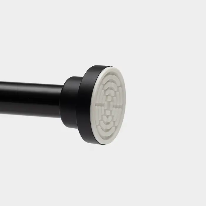 Карниз для ванной SAVANNA, телескопический, 110-200 см, нержавеющая сталь, чёрный