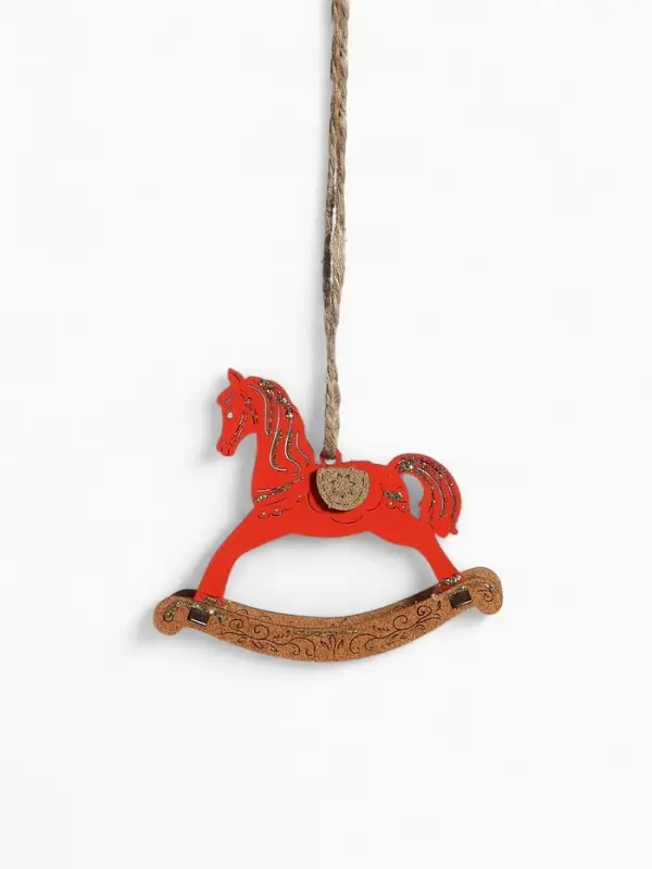Набор ёлочных украшений "Лошадки-качалки" 9х2,5х8 см, Ассорти, 4 шт.