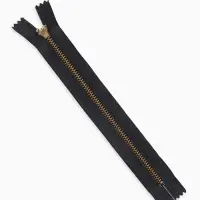 Молния металлическая, №5, неразъёмная, джинсовая, замок автомат, 18 см, цвет серый/золотой, цена за 1 штуку Молния металлическая, №5, неразъёмная, джинсовая, замок автомат, 18 см, цвет серый/золотой, цена за 1 штуку