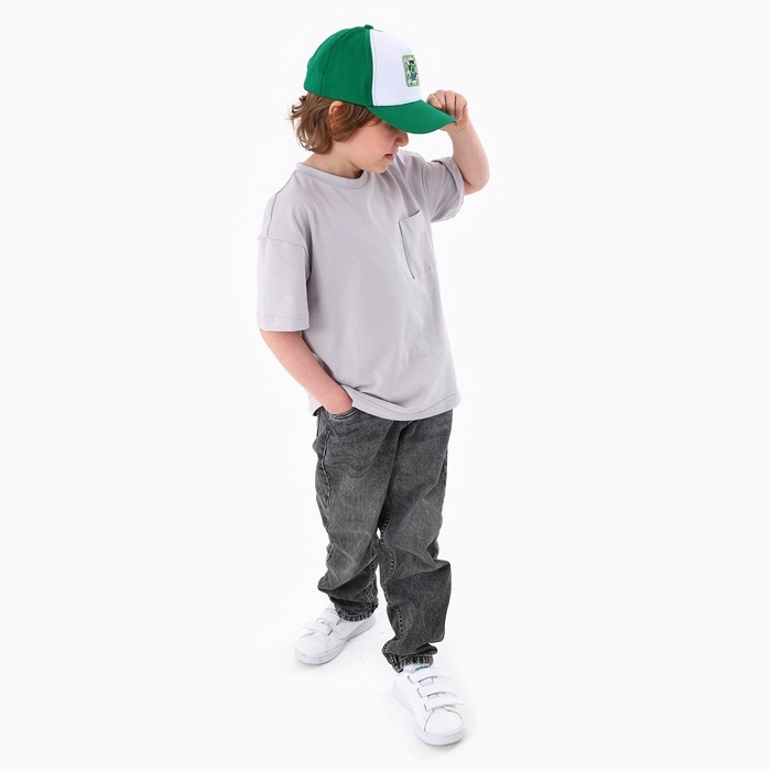 Кепка детская для мальчика «Игра», цвет зелёный, р-р 52-54, 5-7 лет Кепка детская для мальчика «Игра», цвет зелёный, р-р 52-54, 5-7 лет