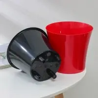 Кашпо для цветов со вставкой «Арте», 2 л, цвет красно-чёрный Кашпо для цветов со вставкой «Арте», 2 л, цвет красно-чёрный