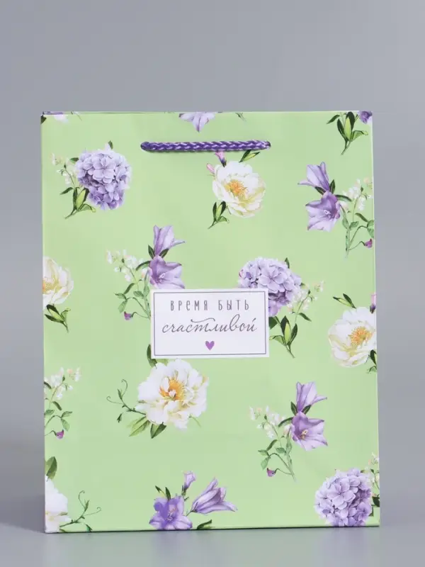 Пакет подарочный "Нежный штрих" ламинированный 18 х 22,3 х 10 см