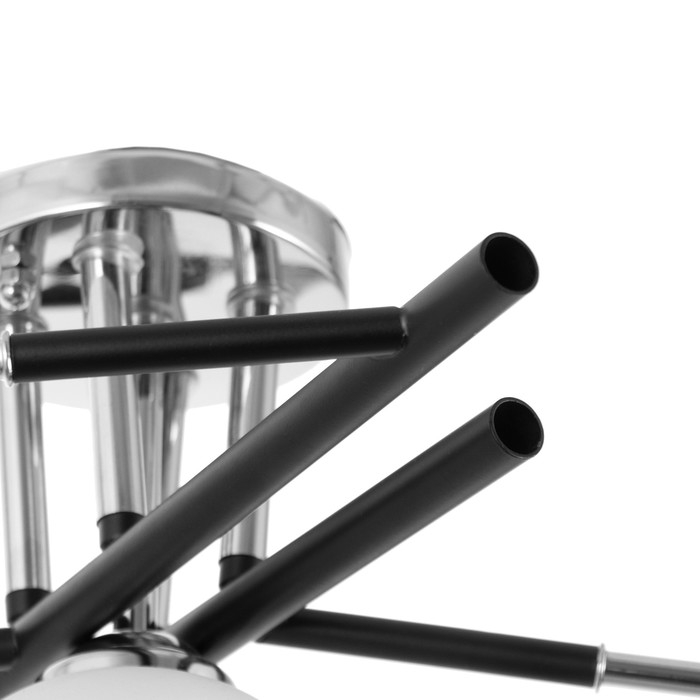 Люстра Люстра "Индис" 5хЕ27 40Вт черно-хромовый 60х60х28 см