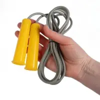 Скакалка детская, 2.5 м, регулируемая, серая