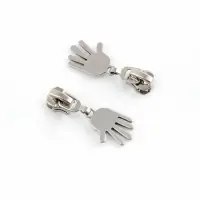 Бегунок для металлической молнии, №5, &laquo;Ладонь&raquo;, 10 шт., цвет никель