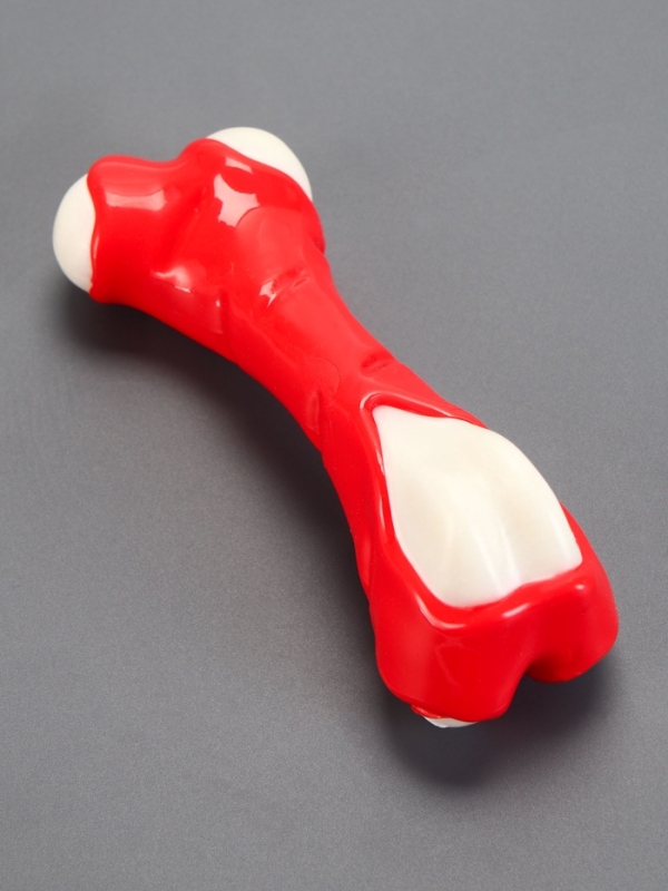 Игрушка для собак Игрушка для собак "Кость" Пижон Premium, 12 см, TPR+нейлон, микс цветов