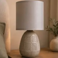 Лампа настольная RISALUX &laquo;Ретушь&raquo;, Е14, 40 Вт, серая, 12&times;12&times;24 см