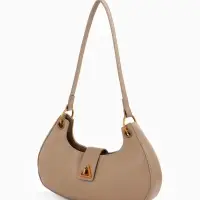 Сумка женская багет TEXTURA на молнии, 30&times;5&times;17 см, светло-коричневая