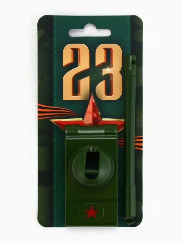 Ручка-танк "Первый во всём!" на подложке