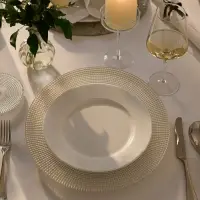 Тарелка подстановочная Magistro, d=33 см, стекло, бежевая