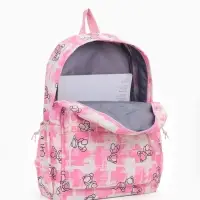 Рюкзак школьный на молнии, с карманами, с принтом, размер 28.5&times;12&times;41 см, розовый