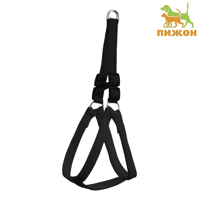 Шлейка Шлейка "Комфорт" комбинированная, 2 см, ОШ 38-55 см, ОГ 40-60 см, чёрная