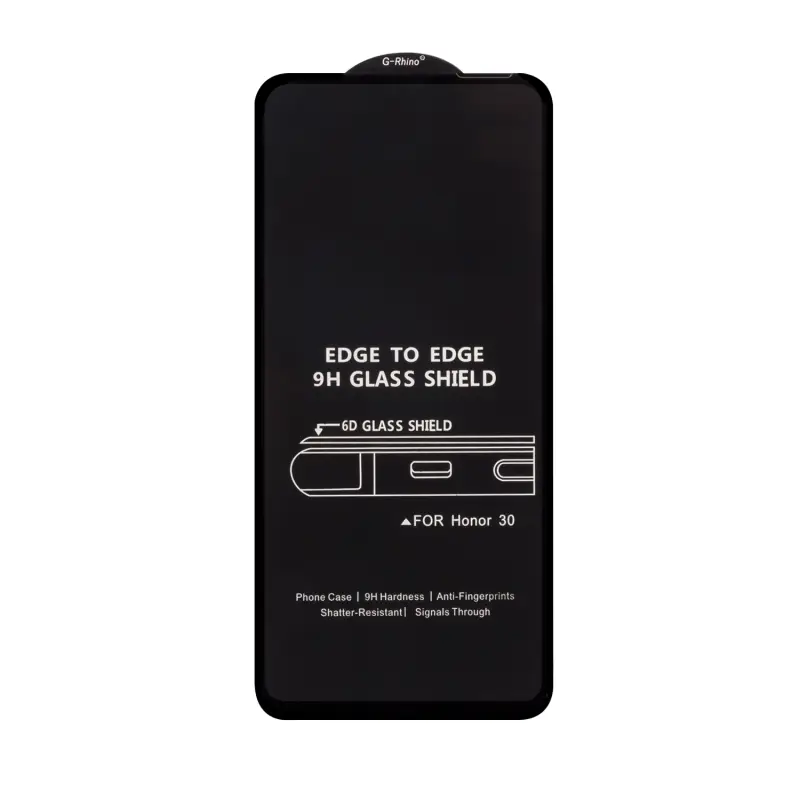 Защитное стекло Huawei Honor 30 Black 6D без упаковки