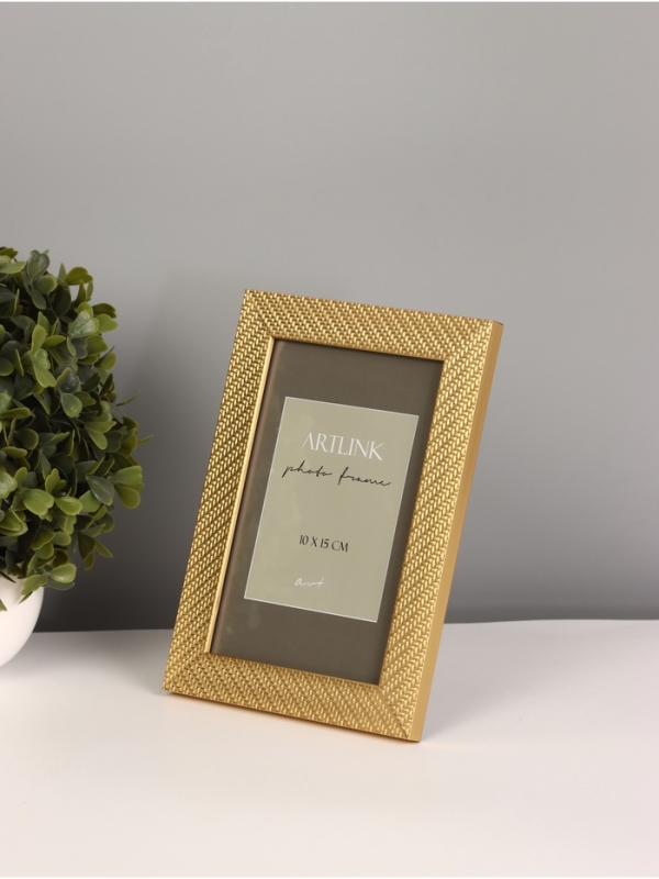 Фоторамка пластик "Lucy" 10х15 см, золото