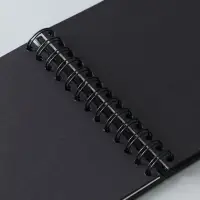 Фотоальбом 20 черных листов на спирали, набор (уголки, стикеры, ручка) 17х17х2 см