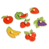 Рамка - вкладыш Лесная мастерская &laquo;Подбери картинку. Ягоды - фрукты&raquo;, 7 деталей