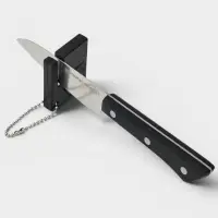 Точилка для керамических ножей Доляна, 1&times;5&times;5 см, чёрная