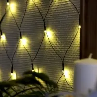 Гирлянда &laquo;Сеть&raquo; 1.6&times;1.6 м, IP20, тёмная нить, 144 LED, свечение тёплое белое, 8 режимов, 220 В