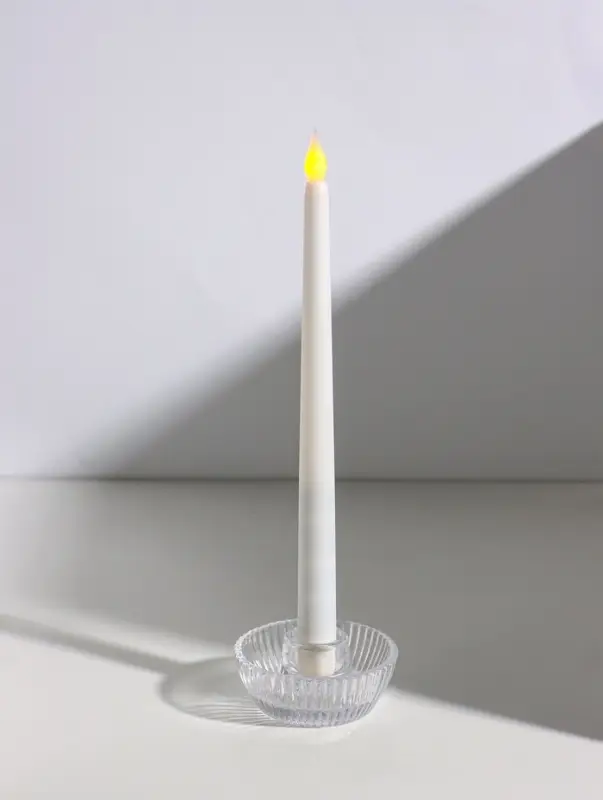 Подсвечник на 1 свечу &laquo;Элегия&raquo;, стекло, прозрачный, d=2.5 см, 8.3&times;8.3&times;4 см