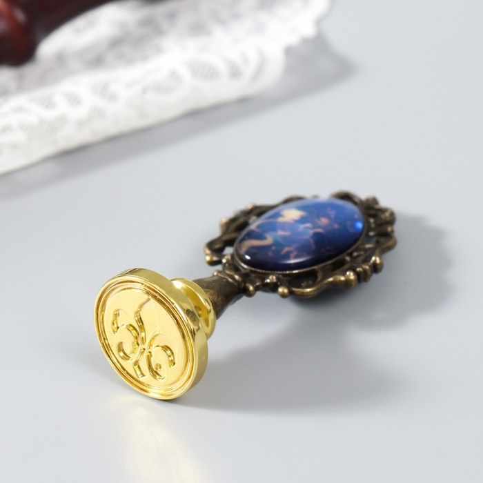 Сургучный набор "Принц" печати, ручка, ложка, маркер, воск, свеча 22х12 см