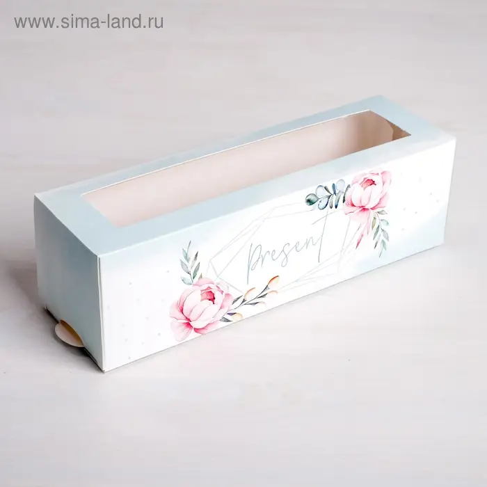 Коробка для макарун, кондитерская упаковка, «Сладкий подарок» 18 х 5.5 х 5.5 см Коробка для макарун, кондитерская упаковка, «Сладкий подарок» 18 х 5.5 х 5.5 см