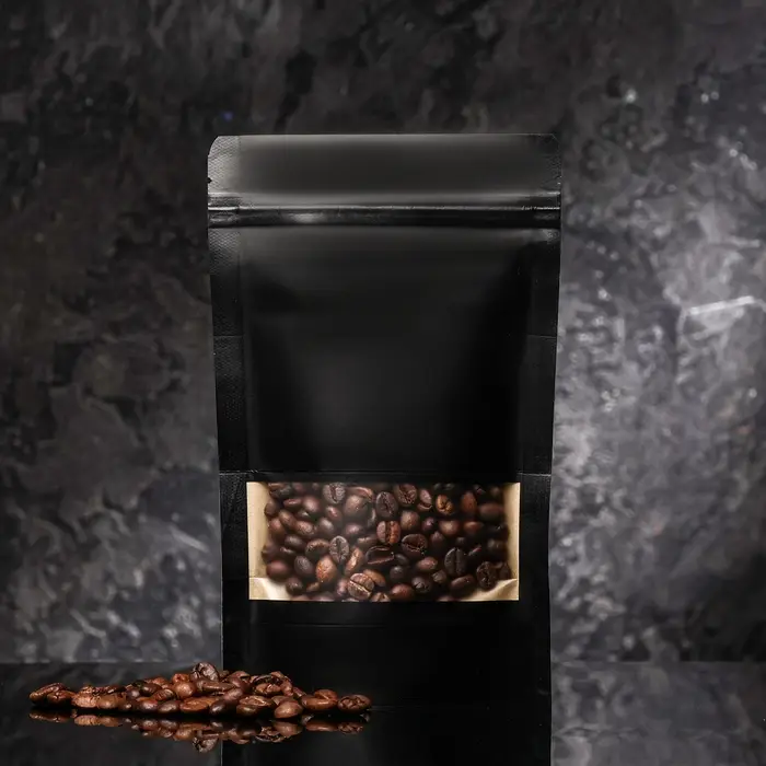 Пакет Zip-lock Крафт с прямоугольным окном,черный,12 х 20 х 4 см Пакет Zip-lock Крафт с прямоугольным окном,черный,12 х 20 х 4 см