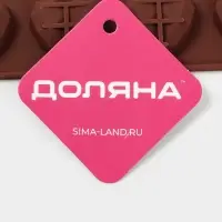 Форма для конфет и шоколада Доляна &laquo;Холодное сердце&raquo;, 20.5&times;10&times;1.5 см, 15 ячеек, силикон, коричневая