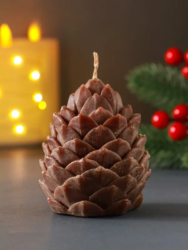 Свеча декоративная «Шишка новогодняя», 6×7.5 см Свеча декоративная «Шишка новогодняя», 6×7.5 см