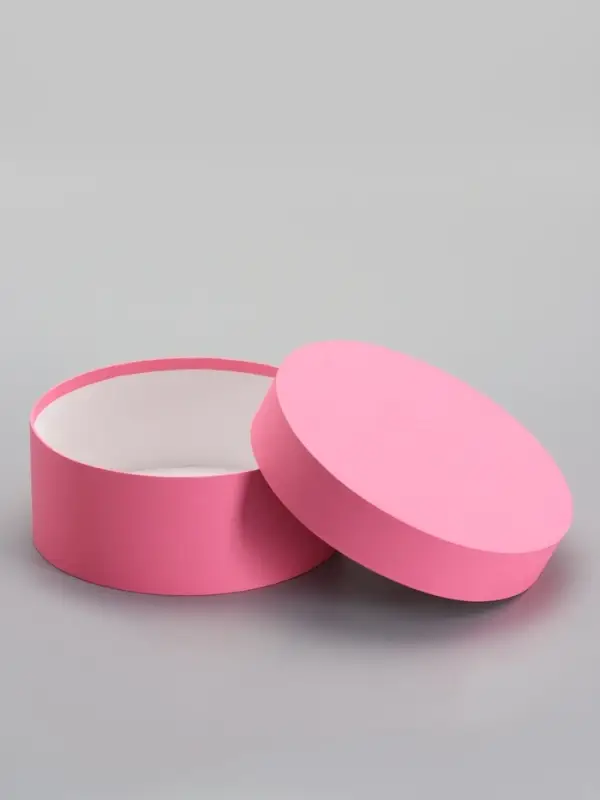 Коробка круглая подарочная розовая, 20&times;8 см