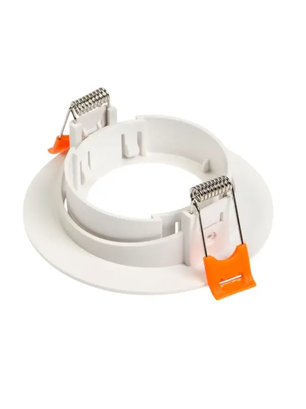 Светильник встраиваемый под лампу MR-16, поворотный, круглый, пластиковый, белый