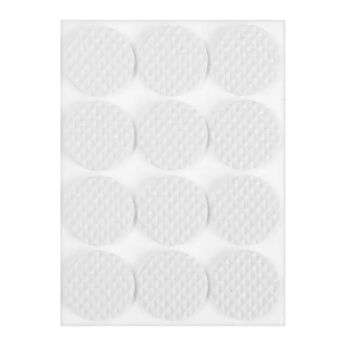 Набор накладок мебельных, полимерных, 28 шт., 2.5×2.5; d=2.5; 3.8×3.8, белый
