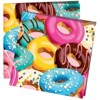 Салфетки бумажные Пончики 33х33см 12шт/уп, 6076757