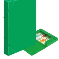 Папка-короб на резинке А4, 700 мкм, Calligrata, корешок 40 мм, до 300 листов, зелёная