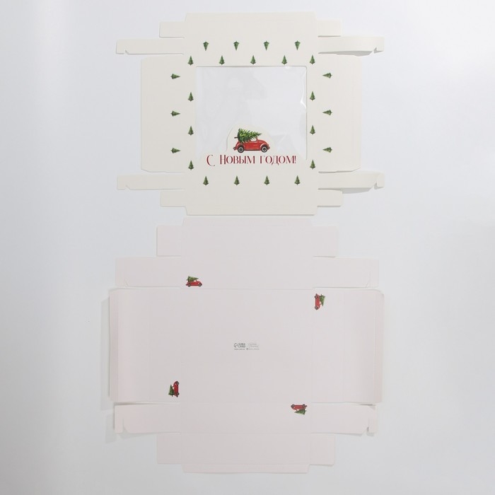 Коробка подарочная новогодняя складная «Машина», 23.5 х 20.5 х 5.5 см, Новый год Коробка подарочная новогодняя складная «Машина», 23.5 х 20.5 х 5.5 см, Новый год