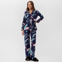 Пижама женская (рубашка и брюки) KAFTAN "Tropical dream" р. 52-54