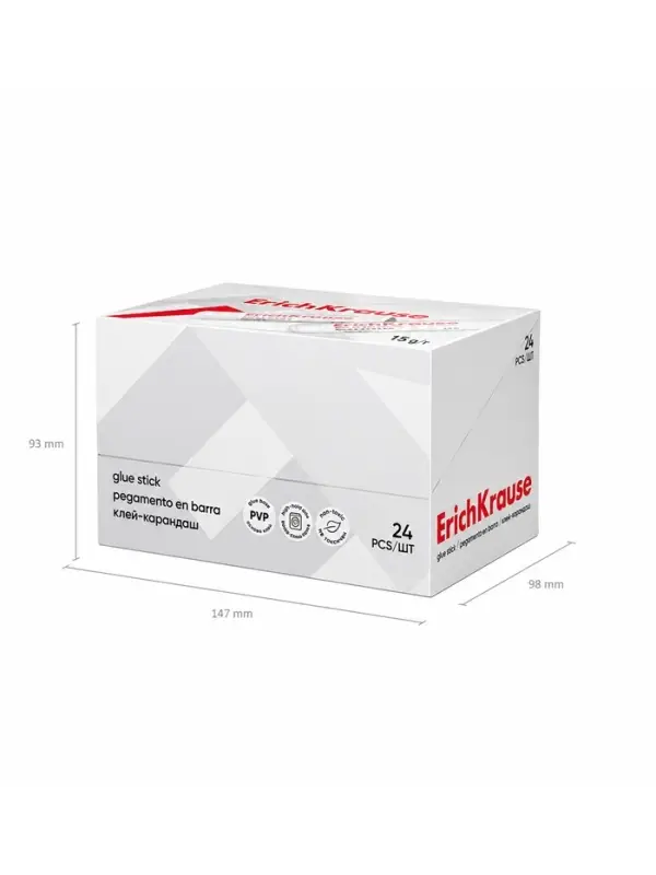 Клей-карандаш, ErichKrause EasyStick, PVP, быстрое склеивание, 15 г