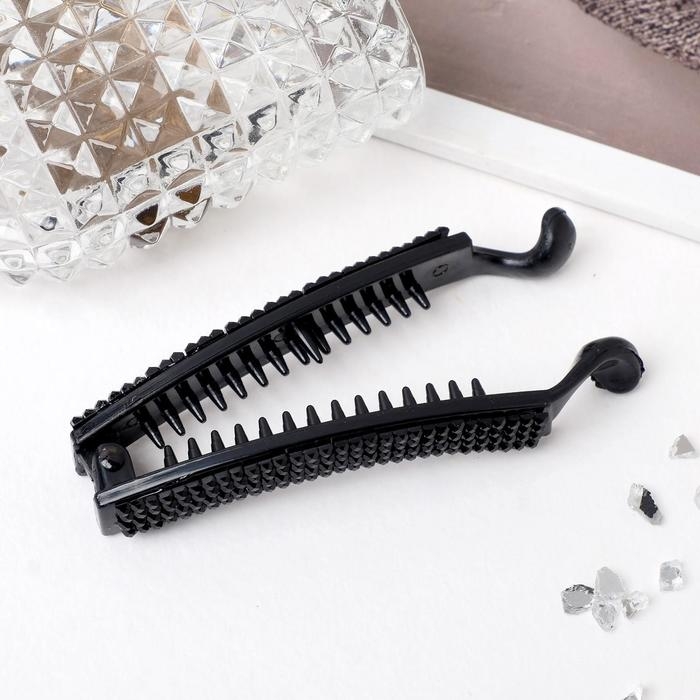 Банан для волос Банан для волос "Бель" стразы полоса, 8 см, чёрный