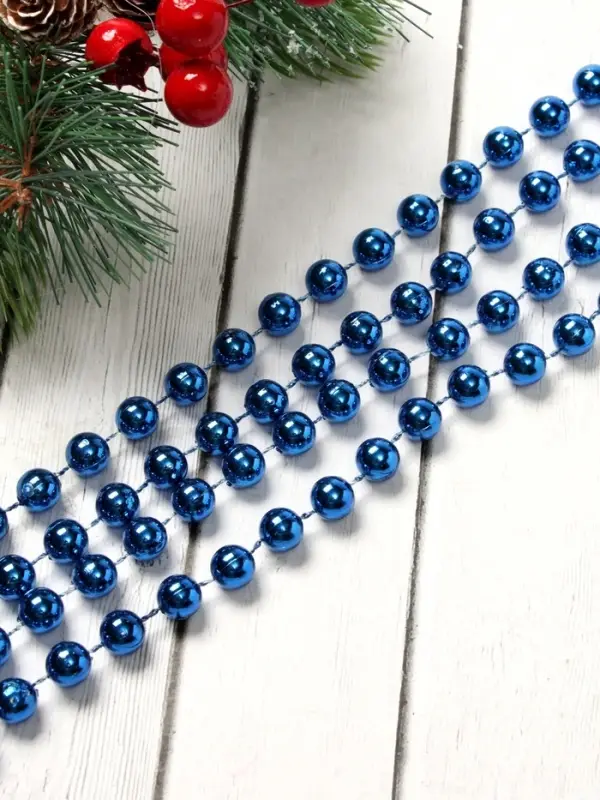 Бусы на ёлку &laquo;Шарики&raquo;, длина 2.7 м, d=9 мм, синие