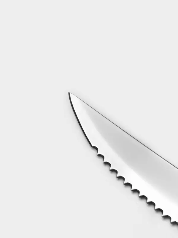 Нож для мяса Доляна &laquo;Страйп&raquo;, зубчатое лезвие 11.5 см, синий