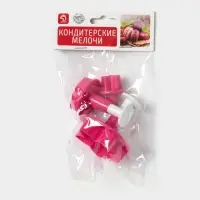 Плунжеры кондитерские Доляна &laquo;Цветок. Листок. Звёздочка&raquo;, набор 3 шт., пластик, розовые