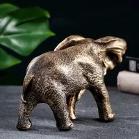 Фигурка полистоун &laquo;Слон африканский&raquo;, бронза, 18&times;9&times;13 см