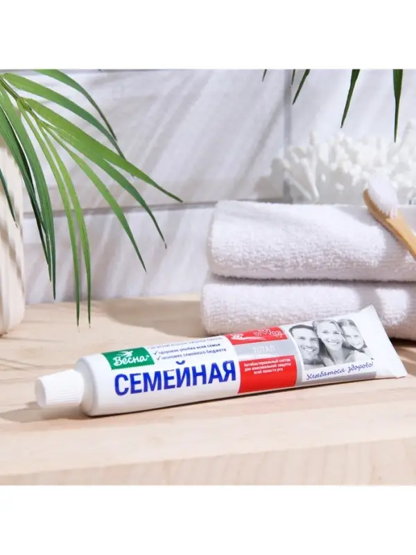 Зубная паста &laquo;Весна&raquo;, антибактериальная, для всей семьи, 90 г