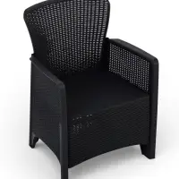 Комплект садовой мебели &laquo;Ротанг лайт&raquo;, 3 предмета: 2 кресла, стол, цвет мокко