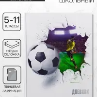 Дневник школьный для 5-11 классов, &laquo;Футбольный мяч&raquo;, твёрдая обложка 7БЦ, глянцевая ламинация, 48 листов