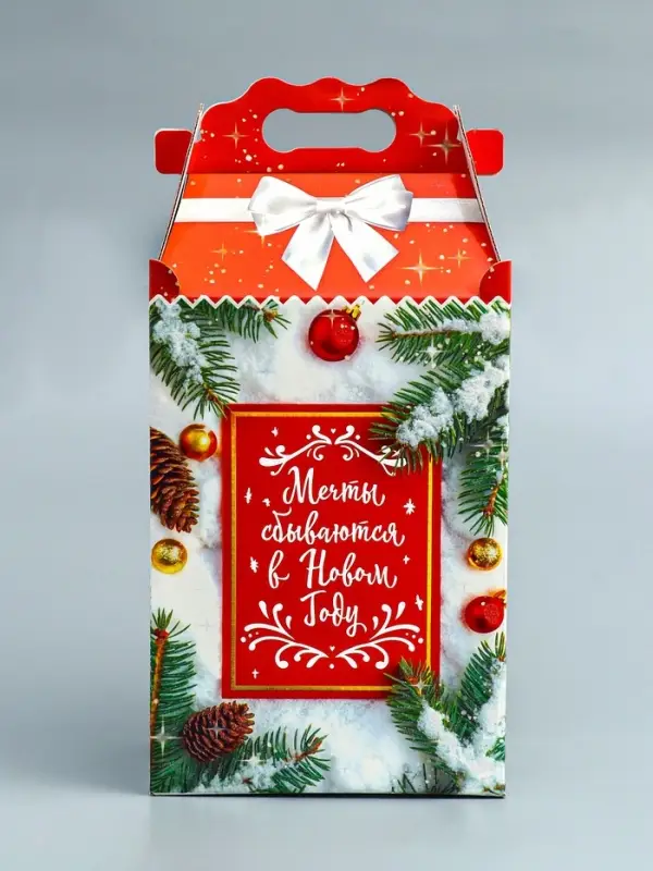 Подарочная коробка Новогодняя Корпоратив Подарочная коробка Новогодняя Корпоратив "Акцент" 20,3 х 12,3 х 41 см