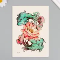 Переводная тату на тело цветная &laquo;Нежные рыбы&raquo;, 26.1&times;14.6 см