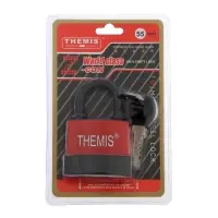 Замок навесной, 55 мм, медный цилиндр, влагозащищенный, короткая дужка, 3 ключа МИКС